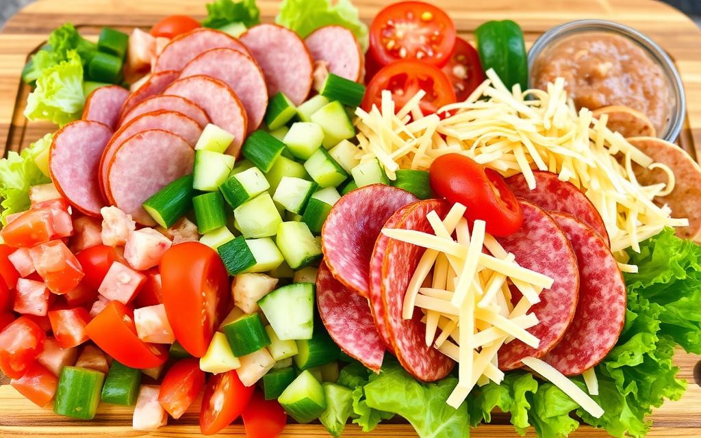 Make Hoagie Salad Process