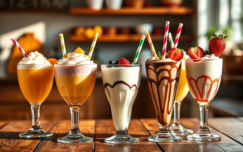 creamy milkshake selection