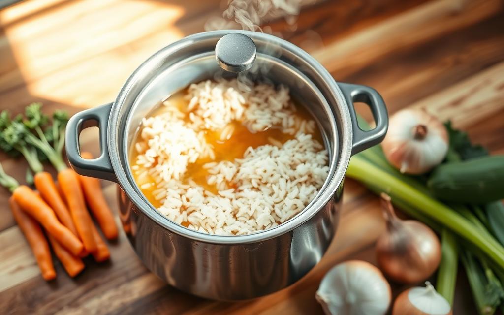 chicken broth rice cooker