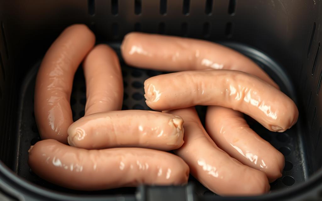 raw chicken sausage in air fryer