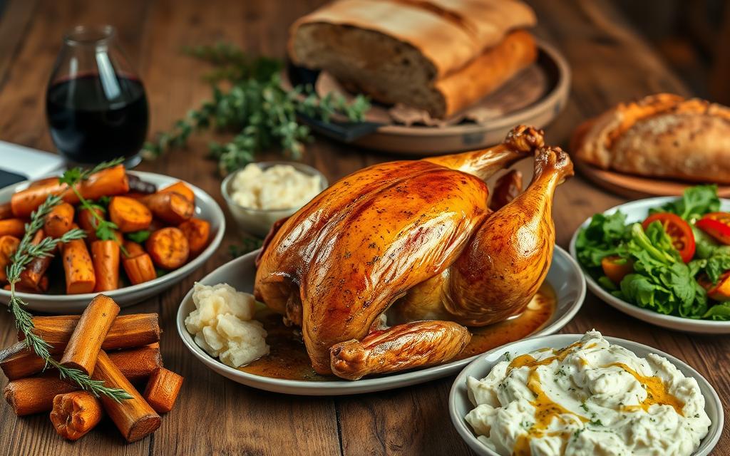 roasted chicken dinner